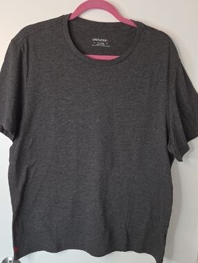 UNTUCKit Saxum Dark Gray Crew Neck Regular Fit Stretch T-Shirt Mens XL